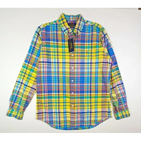 Polo Ralph Lauren Men's Cotton Plaid Check Long Sleeve Shirt Size M (MSRP $125) - Picture 4 of 7